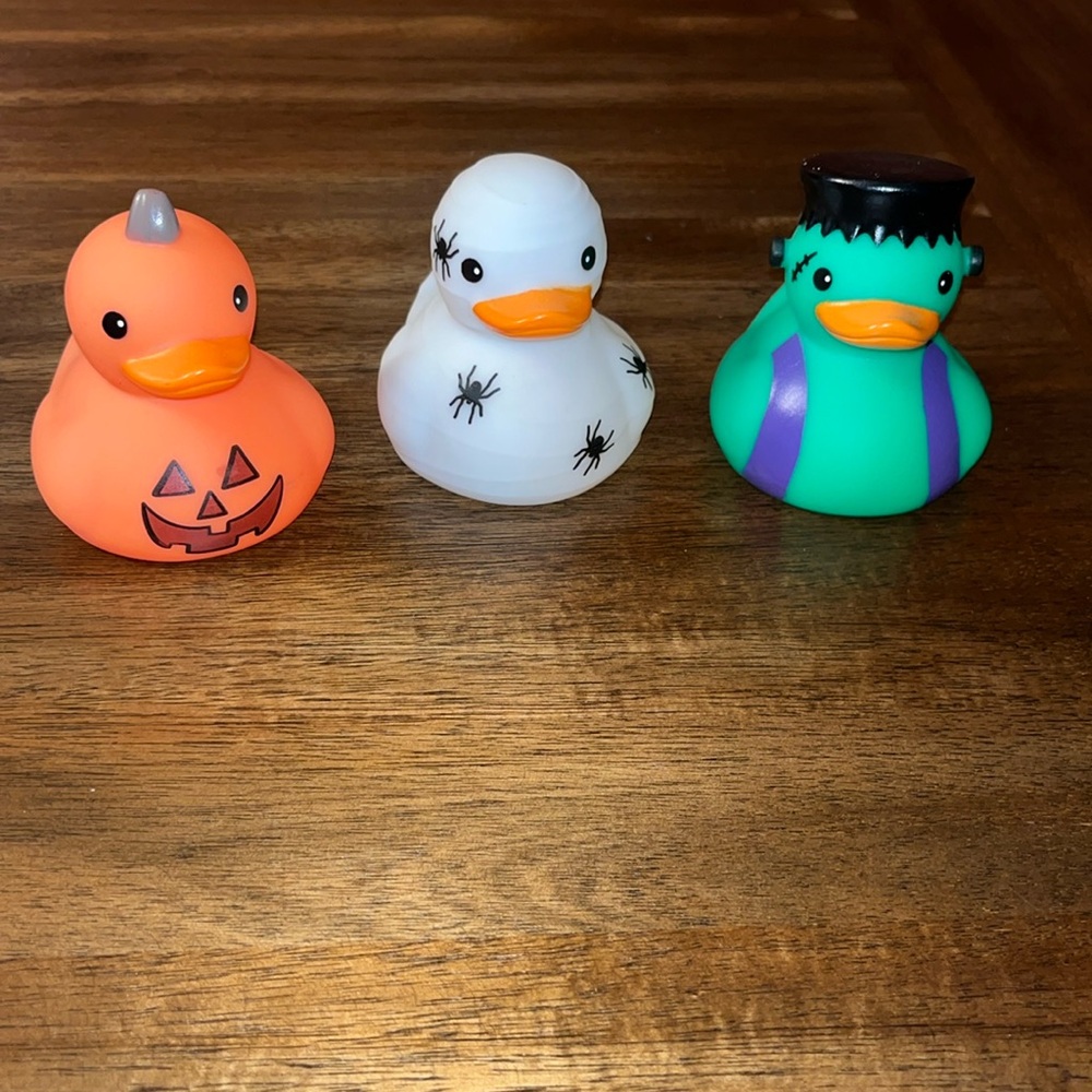 3 Halloween Target Bullseye  Rubber ducks - pumpkin- mummy - frankenstein